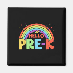 Hello Pre-k Rainbow Teacher Squad Back To School Magnet