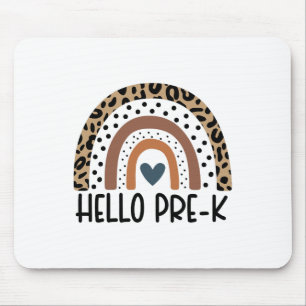 Hello Pre-k Rainbow Teacher Team Pre-k Squad Girls Mouse Pad