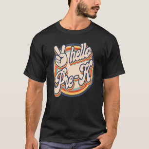 Hello Pre K Squad First Day Of School Retro T-Shirt