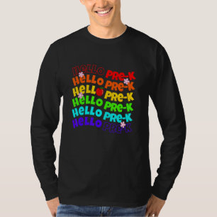 Hello Pre K Teacher Student Back to School Pre Kin T-Shirt