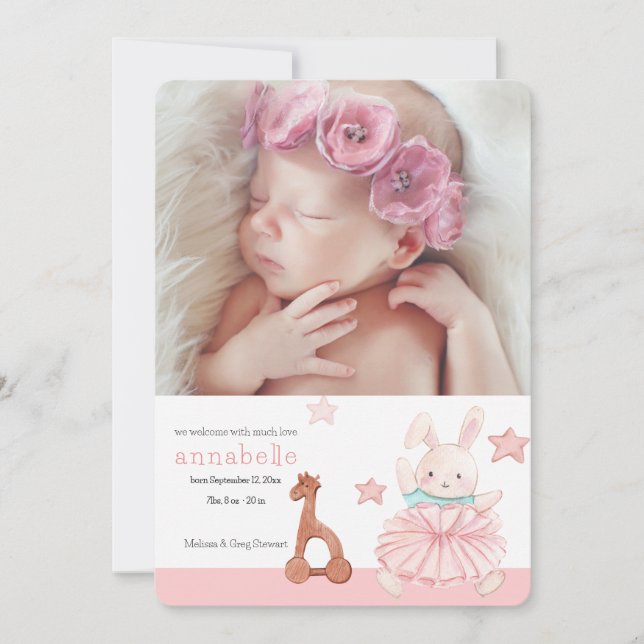 Hello Precious Photo Faire-part de naissance (Devant)