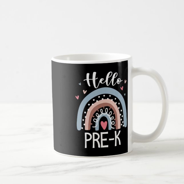Hello PreK Fun Boho Rainbow Back To School  Coffee Mug (Right)