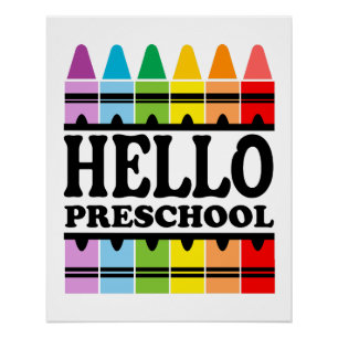 Hello Preschool Back to School Poster