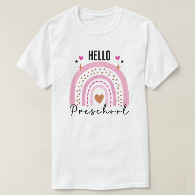 Hello Preschool | Back to School Preschool T-Shirt (Design Front)