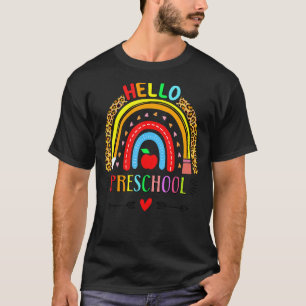 Hello Preschool First Day Back To School Rainbow G T-Shirt