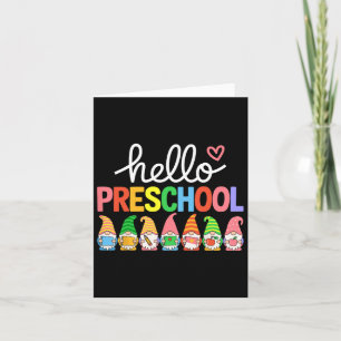 Hello Preschool Gnomes 100th Day Of School Kids Te Card