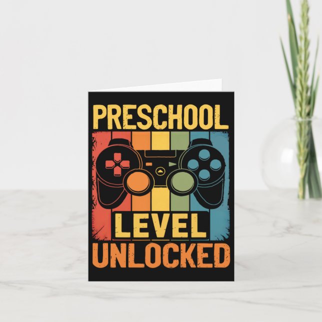Hello Preschool Level Unlocked Video Game Back To  Card (Front)