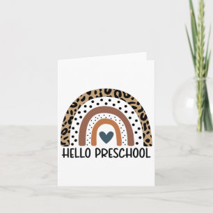 Hello Preschool Rainbow Teacher Team Preschool Squ Card