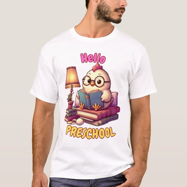 Hello Preschool Student Funny Teacher  T-Shirt (Front)