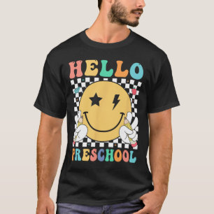 Hello Preschool Teacher Kids Team Pre-k Pre K Back T-Shirt