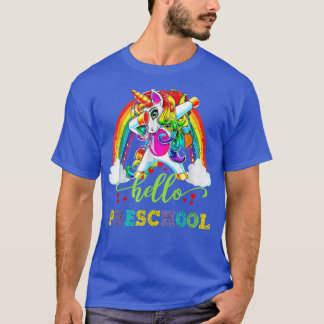 Hello Preschool Unicorn Back To School  T-Shirt