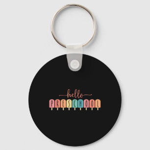 Hello Preschool Welcome Back To School Ice Cream F Keychain