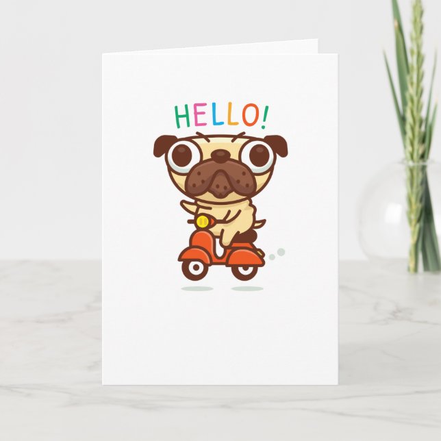 Hello Pug Card (Front)