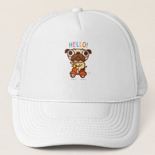 Hello Pug Trucker Hat