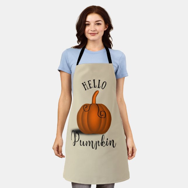 hello pumpkin apron (Worn)