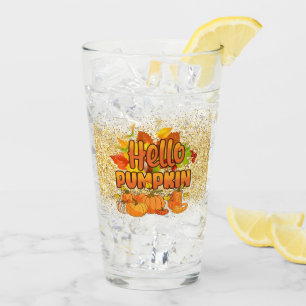Hello Pumpkin Autumn Customize Glass