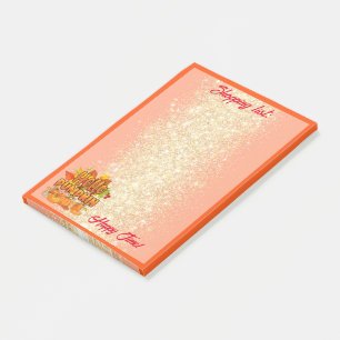 Hello Pumpkin Autumn Customize Text and Colour Post-it Notes