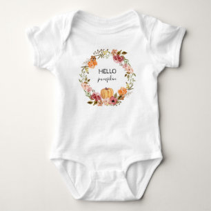 Hello Pumpkin Baby Bodysuit Fall Baby Shower