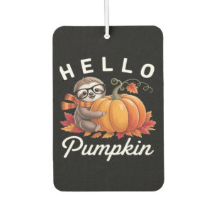 Hello Pumpkin - Cute Fall Sloth Autumn Leaves Foli Air Freshener