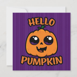 Hello Pumpkin Cute Halloween Jack-O-Lantern