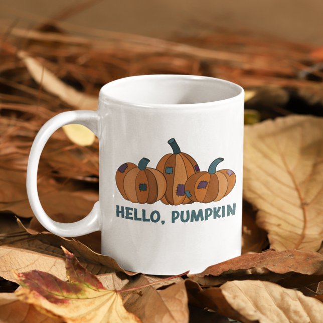 Hello, Pumpkin Fall Autumn Graphic Coffee Mug (Creator Uploaded)
