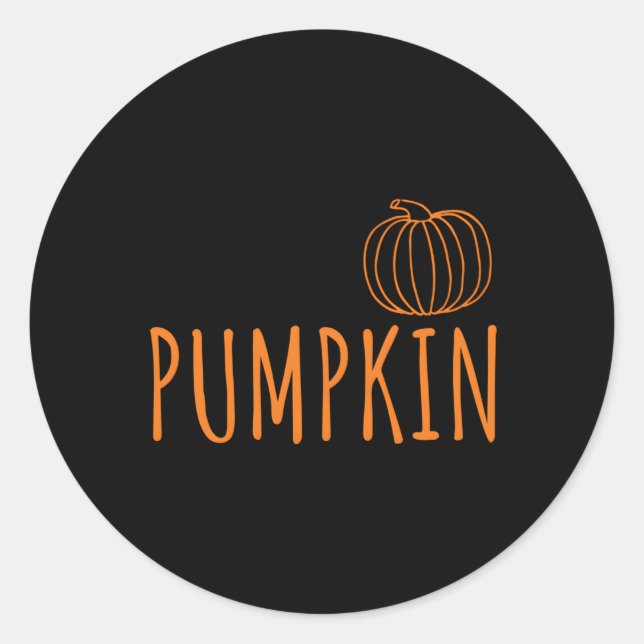 Hello Pumpkin Fall Autumn Pumpkin Spice Classic Round Sticker (Front)