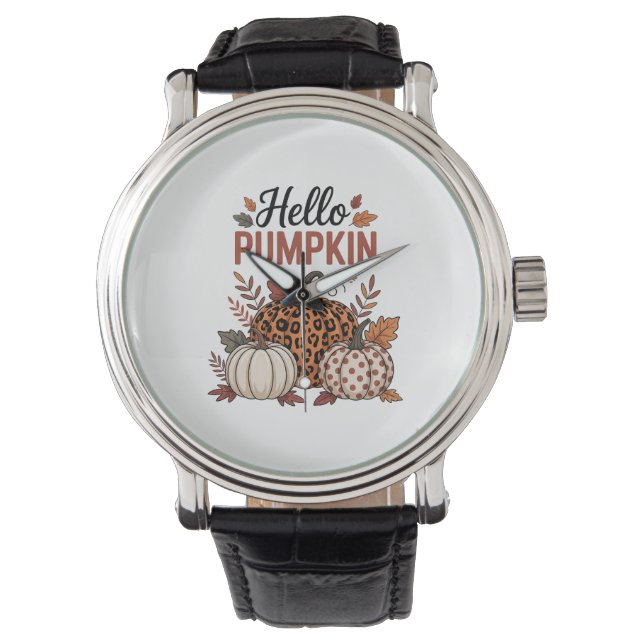 Hello Pumpkin Fall Autumn Watch (Front)