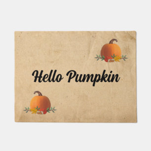 Hello Pumpkin Fall  Doormat
