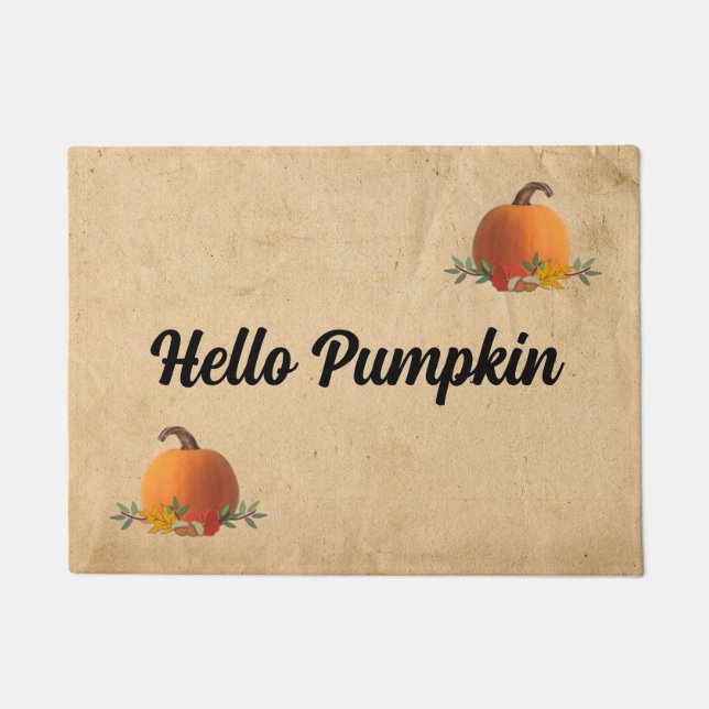 Hello Pumpkin Fall  Doormat (Front)