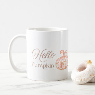 Hello Pumpkin Floral Autumn Cute Halloween Gift Coffee Mug