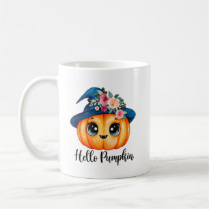 Hello Pumpkin Halloween Fall Thanksgiving Coffee Mug