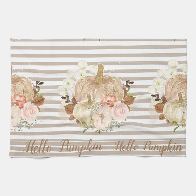 Hello Pumpkin Kitchen  Towel (Horizontal)