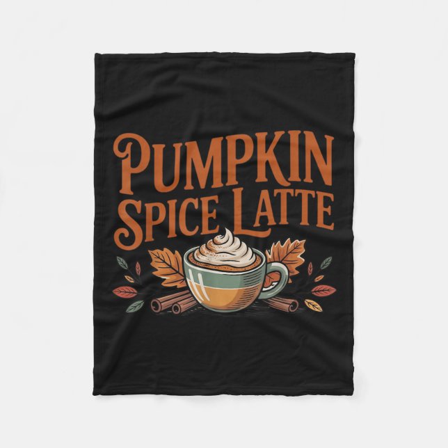 Hello Pumpkin Latte Sce Coffee Love Fall Season  Fleece Blanket (Front)