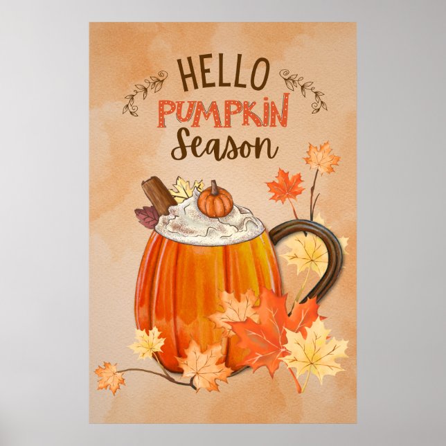 Hello Pumpkin Season Poster (Various Sizes) (Front)