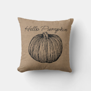 Hello Pumpkin Throw Pillow