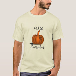 Hello pumpkin watercolor funny fall autumn T-Shirt