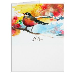 Hello Robin Greeting Extra Large