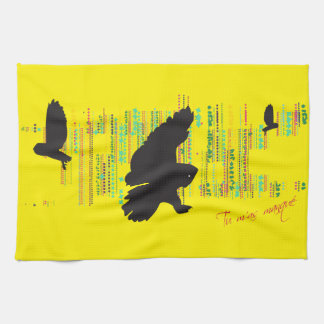 Hello said the Great Grey Owl Kitchen Towel
