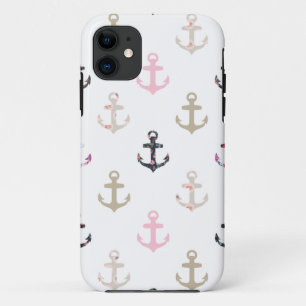 Hello Sailor! Retro Vintage Girly Nautical Anchors iPhone 11 Case