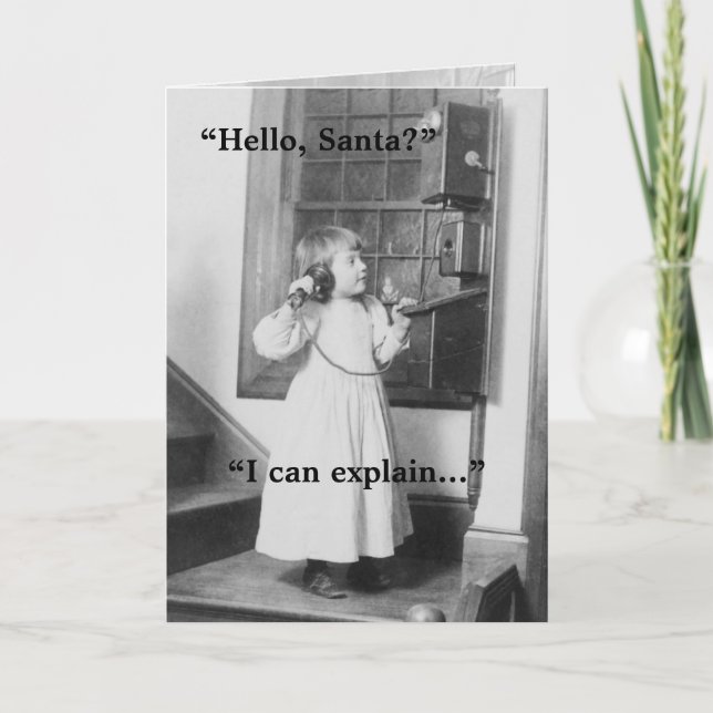 Hello, Santa? - Greeting Card (Front)