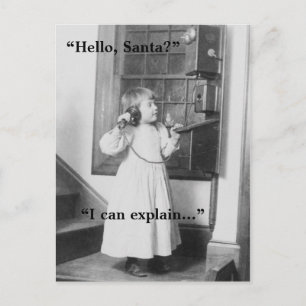 Hello, Santa? - Postcard