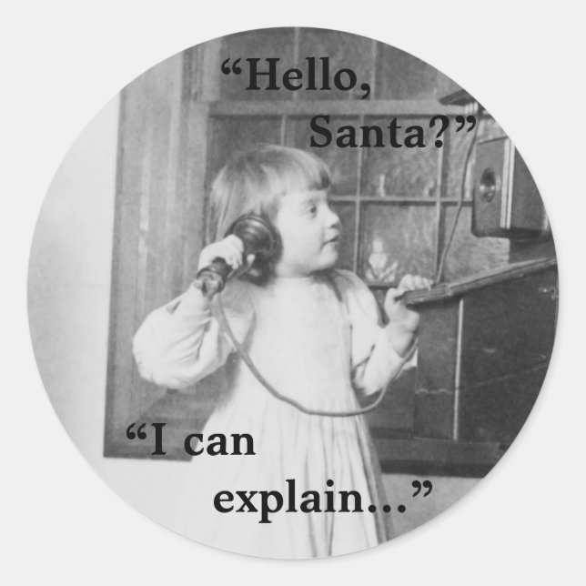 Hello, Santa? - Sticker (Front)