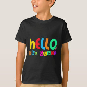 Hello Second 2nd Grade Back To School For Student T-Shirt