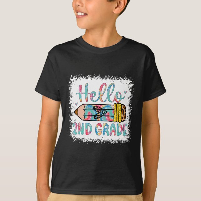 Hello Second Grade Back To School 2nd Grade Studen T-Shirt (Front)