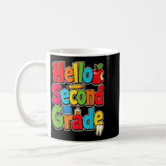 Hello Second Grade Back To School Elementary Kids Coffee Mug