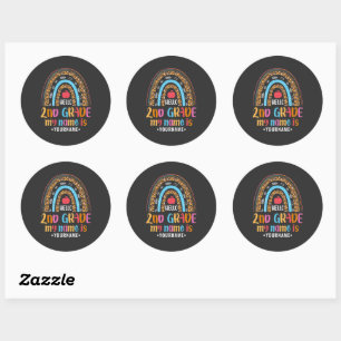 Hello Second Grade Back To School Gift Classic Round Sticker