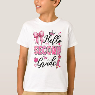 Hello Second Grade First Day Of School Coquette Te T-Shirt