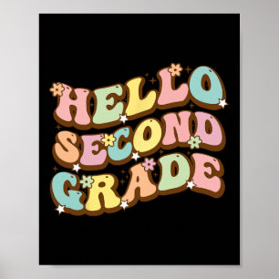 Hello Second Grade For Teachers Students  Poster