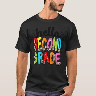 Hello Second Grade Leopard Team 2nd Second Grade T T-Shirt