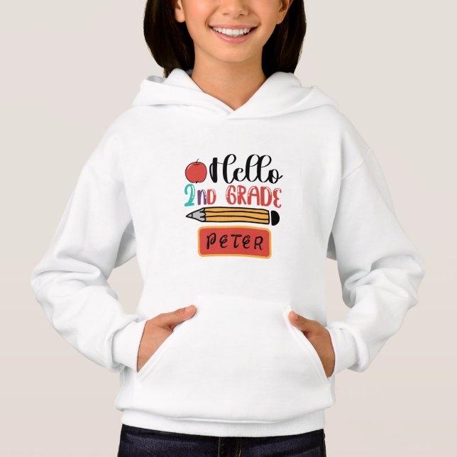 Hello Second Grade Personalized Back to School Fun (Front)